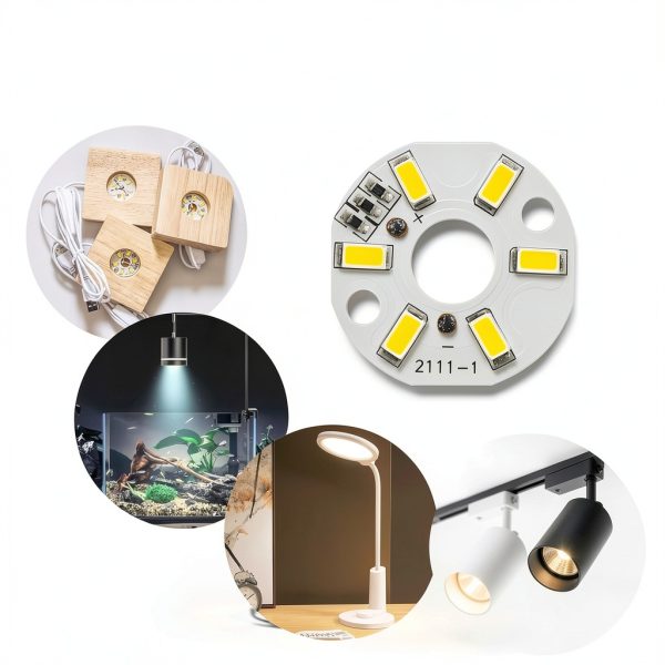 LEDGUHON COB LED Chip 5V 3W Warm White Module Model JY-3WW5V31MM10-1