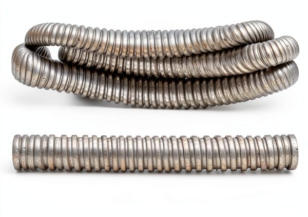 50 ft 3/4 Inch Reduced Wall Flexible Metal Conduit, Galvanized Steel Outdoor Electrical Conduit for Greenfield Wiring, Cable Management-1