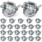 Cable Connector QWORK 3/4" Clamp Metal – Zinc Alloy, 25‑Piece Set-0