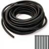 Closed 2pcs 5.2mmx7.2mm Inch Flexible Electrical Tubing-16.4ft Cord Protector Electric Wires Covers, Automotive Wire Flexible Conduit, Plastic Wire Cover with Cable Zip Tie.-0